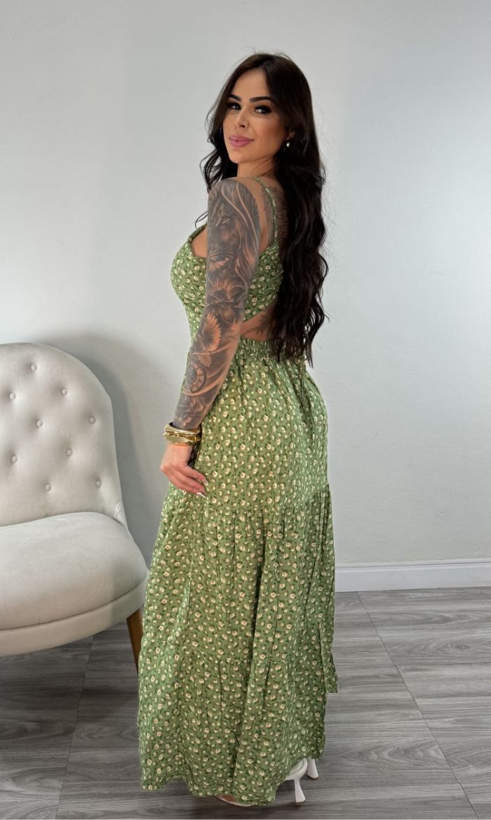 vestido longo fiorella verde vestido longo fiorella verde