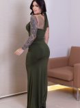 vestido talita verde militar