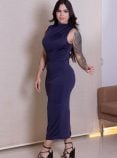vestido belisa azul marinho