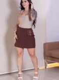 short saia rina marrom