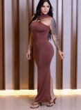 vestido kiara marrom
